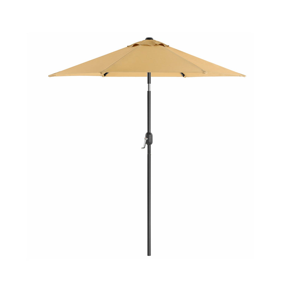 Garden Parasol Umbrella – Metal – Grey – UPF 50+ Protection, Tiltable, 2 m