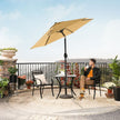 Garden Parasol Umbrella – Metal – Grey – UPF 50+ Protection, Tiltable, 2 m