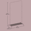 Mobile Clothing Rail – Metal – Black – Lockable Wheels and Storage Shelf
