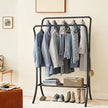 Clothing Rack – Metal – Heavy Duty – Portable with Storage Shelves and Hooks