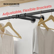 Clothes Rack – Steel – Black – Wall-Mounted, Industrial Design, Space-Saving