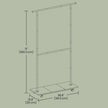 Mobile Garment Rack – Metal – Grey – Height-Adjustable with Double Hanging Rods and Storage Shelf
