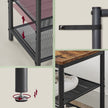 Coat Rack – MDF – Camel Brown and Ink Black – With Mirror and Shoe Storage