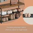 Hall Tree – Metal and Wood – Greige and Black – Entryway Bench with Coat Rack and Shoe Storage, 9 Movable Hooks