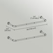 Industrial Pipe Clothes Hanging Rail – Metal – Black – Heavy-Duty Wall-Mounted Design, Set of 2, Space-Saving 92 x 30 x 7.5 cm