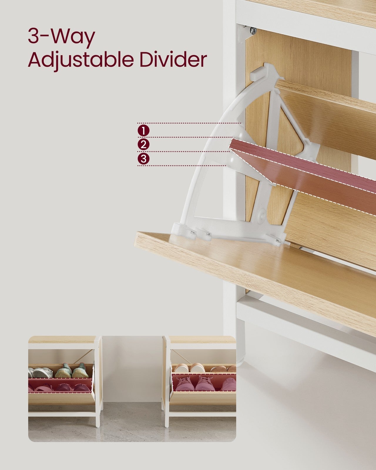 Coat Rack with Shoe Storage – Wood – Golden Oak and Cloud White – Industrial Style with Bench and 9 Hooks