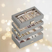 4-Tier Stackable Jewellery Organiser – Clear Glass – Drawer Design – Elegant Storage Solution