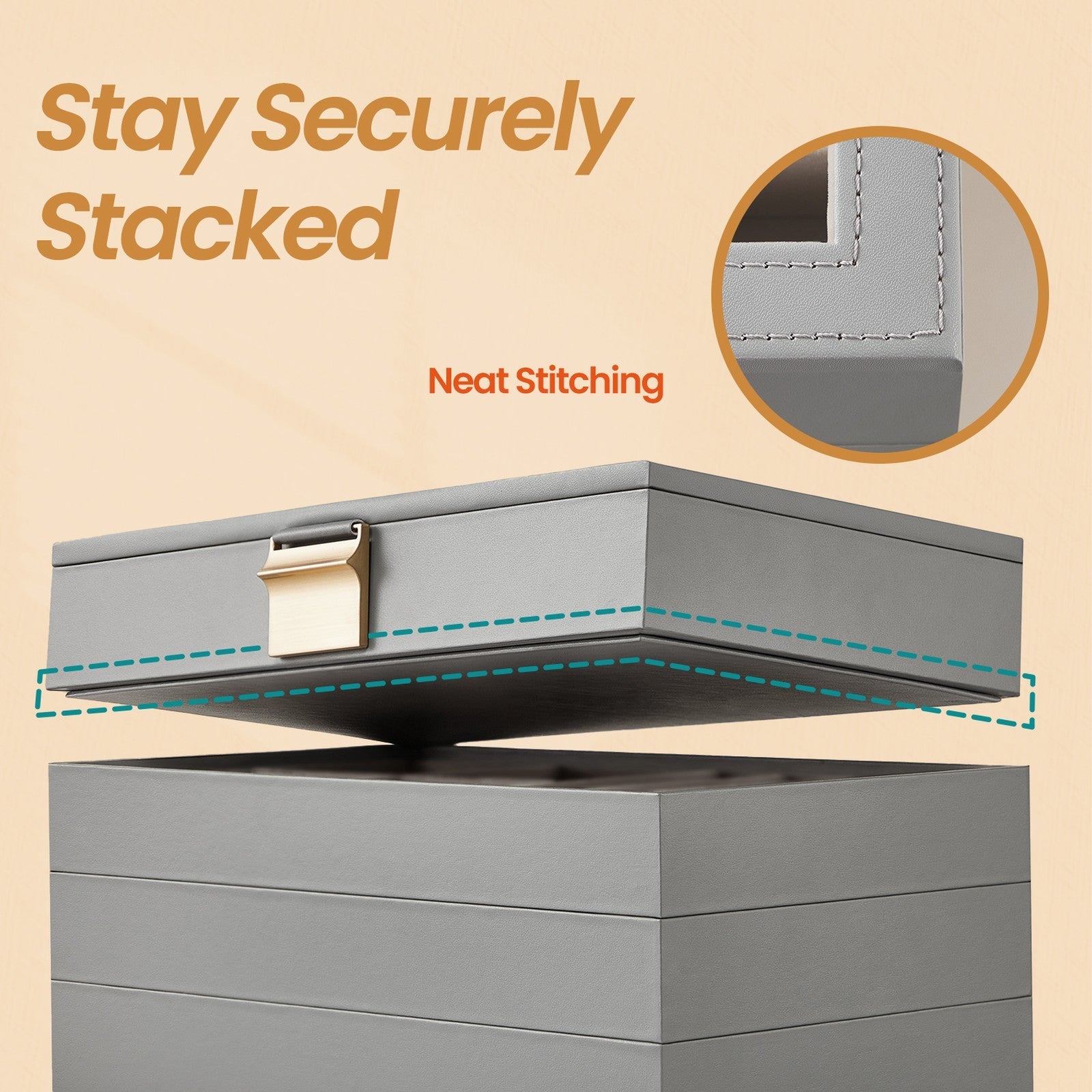 4-Tier Stackable Jewellery Organiser – Clear Glass – Drawer Design – Elegant Storage Solution