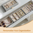 4-Tier Stackable Jewellery Organiser – Clear Glass – Drawer Design – Elegant Storage Solution