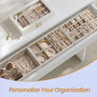 4-Tier Stackable Jewellery Organiser – Clear Glass – Drawer Design – Elegant Storage Solution