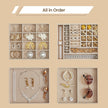 Jewellery Box – Glass – Cloud White and Gold – 4-Layer Organiser with 3 Drawers