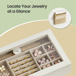 Jewellery Organiser Box – Wood and Glass – Large – 6-Tier Stackable Design with Clear Lid