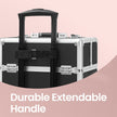 Makeup Trolley – Plastic – Black – Lockable, 4-in-1 Rolling Organizer with Universal Castors