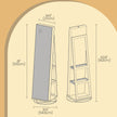 Jewellery Cabinet – Wood – Ash Brown and Black – 360° Rotating with Lockable Storage and Full-Length Mirror