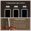 Jewellery Cabinet – Wood – Cloud White – Lockable with LED Lights and Full-Length Mirror