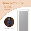 Jewellery Cabinet – MDF – Brown – Lockable with Full-Length Mirror and LED Lights