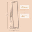 Jewellery Cabinet – MDF – Brown – Lockable with Full-Length Mirror and LED Lights