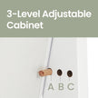 Jewellery Cabinet Armoire – MDF – Brown – Lockable with Full-Length Mirror