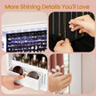 Wall-Mounted Jewelry Cabinet – Mirror – White – LED Lighted with Large Capacity and Drawers