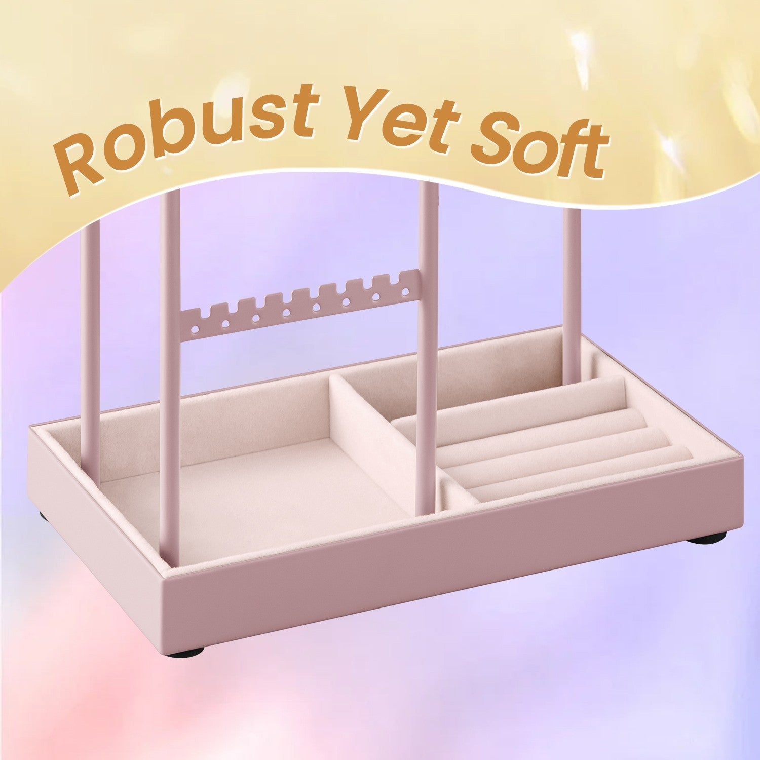 Jewellery Organizer – Metal Frame – Velvet-Lined – Earring and Bracelet Display Stand