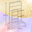 Jewellery Organizer – Metal Frame – Velvet-Lined – Earring and Bracelet Display Stand