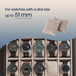 Watch Box – Solid Wood – Rustic Walnut – 10-Slot Organiser with Glass Lid