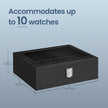 Watch Box Organizer – MDF and Glass – Black – 10-Slot with Removable Pillows and Lockable Design