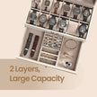 Watch Box – Synthetic Leather – Brown/Black/Wine Red – 12 Slots with Glass Lid and Drawer