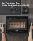 Double Layer Watch Box – Wood – Black – with Glass Lid and Bracelet Bangle Tray
