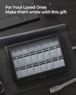 Watch Box – Faux Leather – Black – 24 Slots for Storage and Display