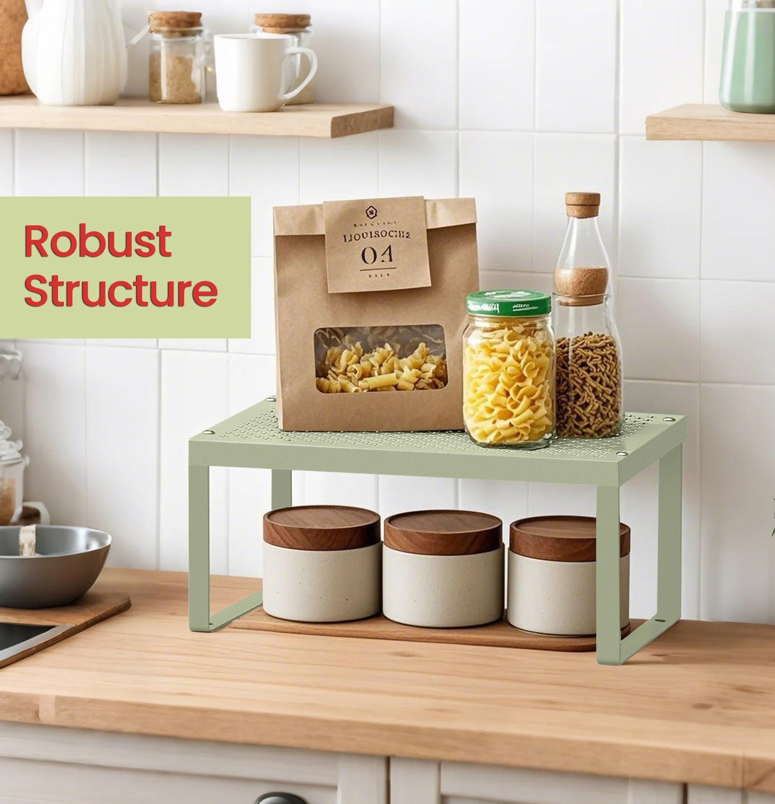 Set of 2 Spice Racks – Metal – Ink Black – Stackable and Expandable