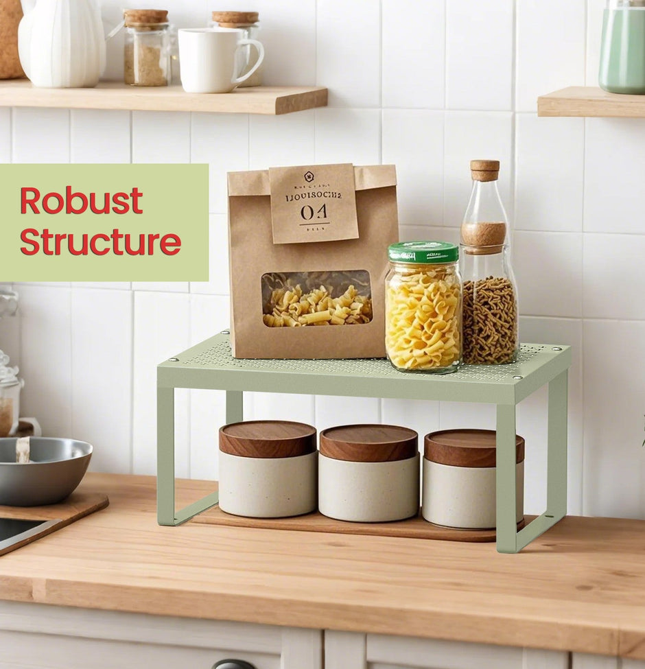 Set of 2 Spice Racks – Metal – Ink Black – Stackable and Expandable