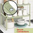 Set of 2 Spice Racks – Metal – Ink Black – Stackable and Expandable