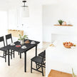 Extendable Drop Leaf Dining Table – Natural Oak and Cloud White – Industrial Design – Seats 2-4 People