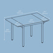 Folding Dining Table – Engineered Wood – Natural Oak and Cloud White – Drop Leaf Extendable for Small Spaces, Seats 2-4 People