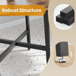 Round Dining Table – Wood and Metal – Rustic Brown and Black – Industrial Style