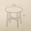 Round Dining Table – Wood and Metal – Rustic Brown and Black – Industrial Style