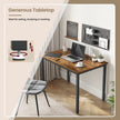 Dining Table – Wood and Metal – Rustic Brown and Black – Seats 4