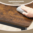 Dining Table – Wood and Metal – Rustic Brown and Black – Seats 4