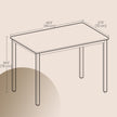 Dining Table – Wood and Metal – Rustic Brown and Black – Seats 4