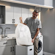 Drawstring Trash Bags – Heavy-Duty – White – 8 Gallon, 80-Piece Set for Kitchen Waste