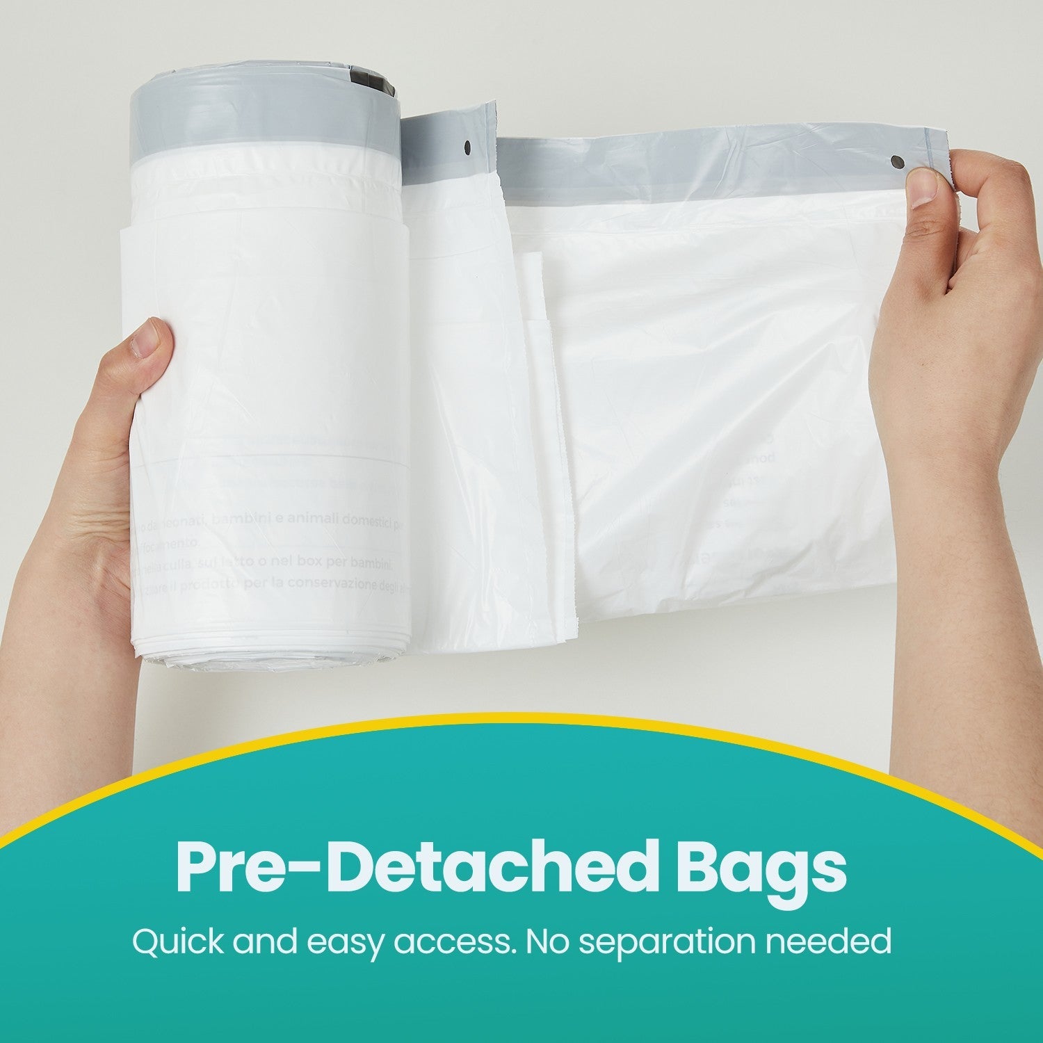 Drawstring Trash Bags – Heavy-Duty – White – 8 Gallon, 80-Piece Set for Kitchen Waste