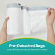 Drawstring Trash Bags – Heavy-Duty – White – 8 Gallon, 80-Piece Set for Kitchen Waste