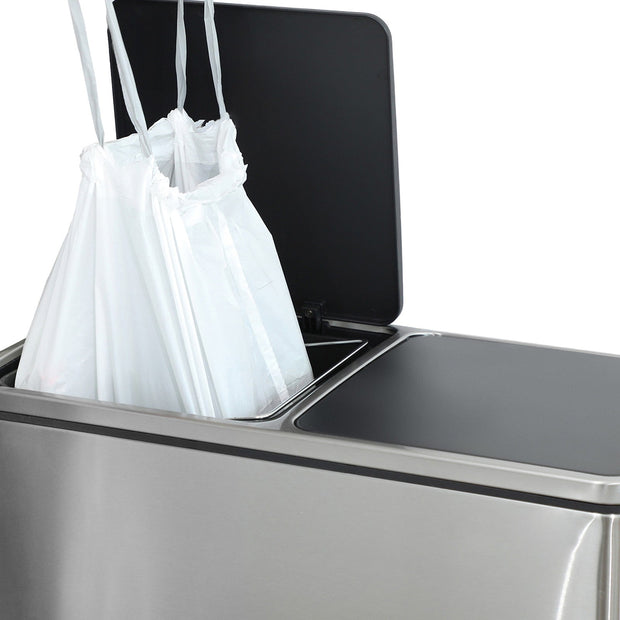 Trash Can Liners – Heavy-Duty Plastic – White – 13-Gallon Drawstring Design, 80 Pieces