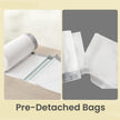 Trash Can Liners – Heavy-Duty Plastic – White – 13-Gallon Drawstring Design, 80 Pieces