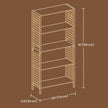 Bookcase – Steel – Rustic Brown and Black – 4-Tier Design with S-Shaped Hooks