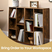 Kids Bookcase – Wood – Oak – 5-Cube Design with Floor Standing Storage