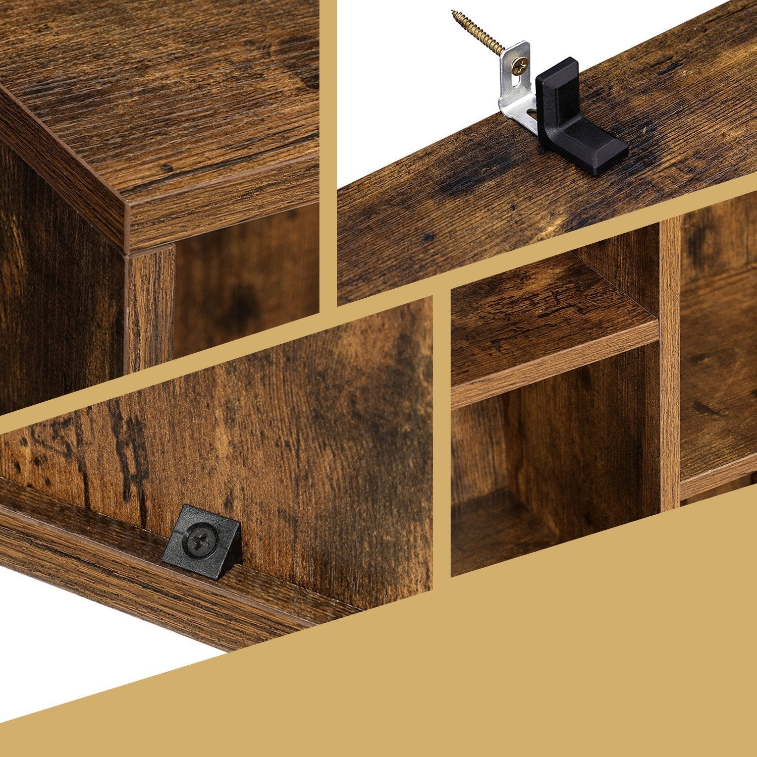 Kids Bookcase – Wood – Oak – 5-Cube Design with Floor Standing Storage
