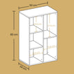Kids Bookcase – Wood – Oak – 5-Cube Design with Floor Standing Storage