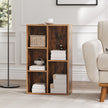 Kids Bookcase – Wood – Oak – 5-Cube Design with Floor Standing Storage
